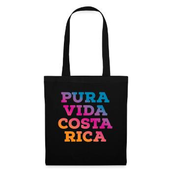 Costa Rica Pura Vida - Sac en tissu - noir - Devant