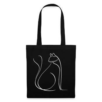 Katze - Stoffbeutel - Schwarz - Vorne