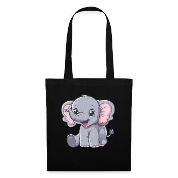 Cute elephant for kids - Tote Bag - black - Front