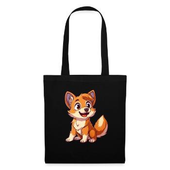 Un chiot joyeux pour les amoureux des animaux - Sac en tissu - noir - Devant