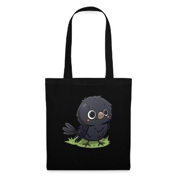 Adorable kawaii crow friends for you - Tote Bag - black - Front
