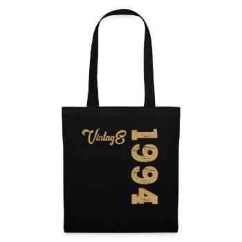 1994 Jahrgang Vintage Geburtstag Geschenk - Stoffbeutel - Schwarz - Vorne
