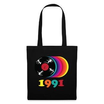 1991 Vintage - Stoffbeutel - Schwarz - Vorne