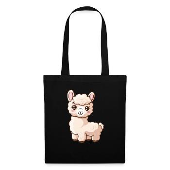 Joli motif d’alpaga pour les amoureux des animaux - Sac en tissu - noir - Devant