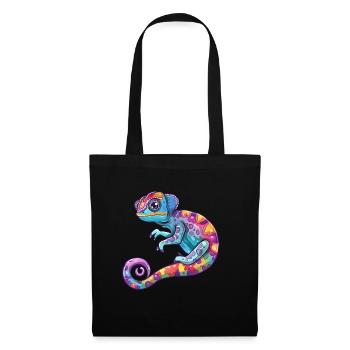 Voyage de découverte de caméléons colorés - Sac en tissu - noir - Devant