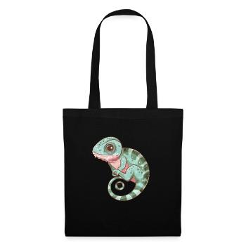 Colorful Chameleon Spiral View - Tote Bag - black - Front