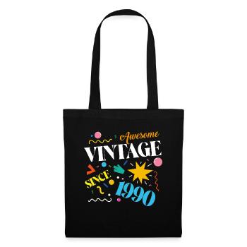 Millésime 1990 - Sac en tissu - noir - Devant