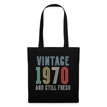 Vintage 1970 - Stoffbeutel - Schwarz - Vorne