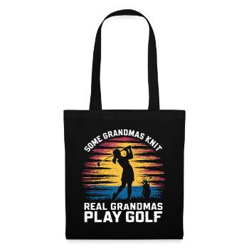 De vraies mamies qui jouent au golf - Sac en tissu - noir - Devant