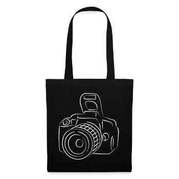 Kamera Fotografischer Linientrend - Stoffbeutel - Schwarz - Vorne