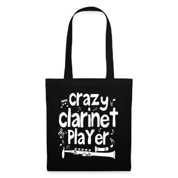 Crazy clarinet player - Tote Bag - black - Front