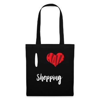 Hass Shopping Stopp Hass Anti Hass - Stoffbeutel - Schwarz - Vorne