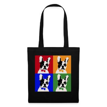 French Bulldog Art Motif - Tote Bag - black - Front