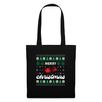 Merry Christmas - Sac en tissu - noir - Devant