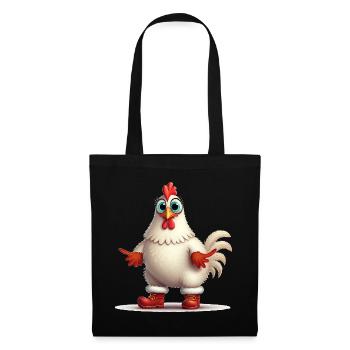 Feisty Hen With Boots - Tote Bag - black - Front