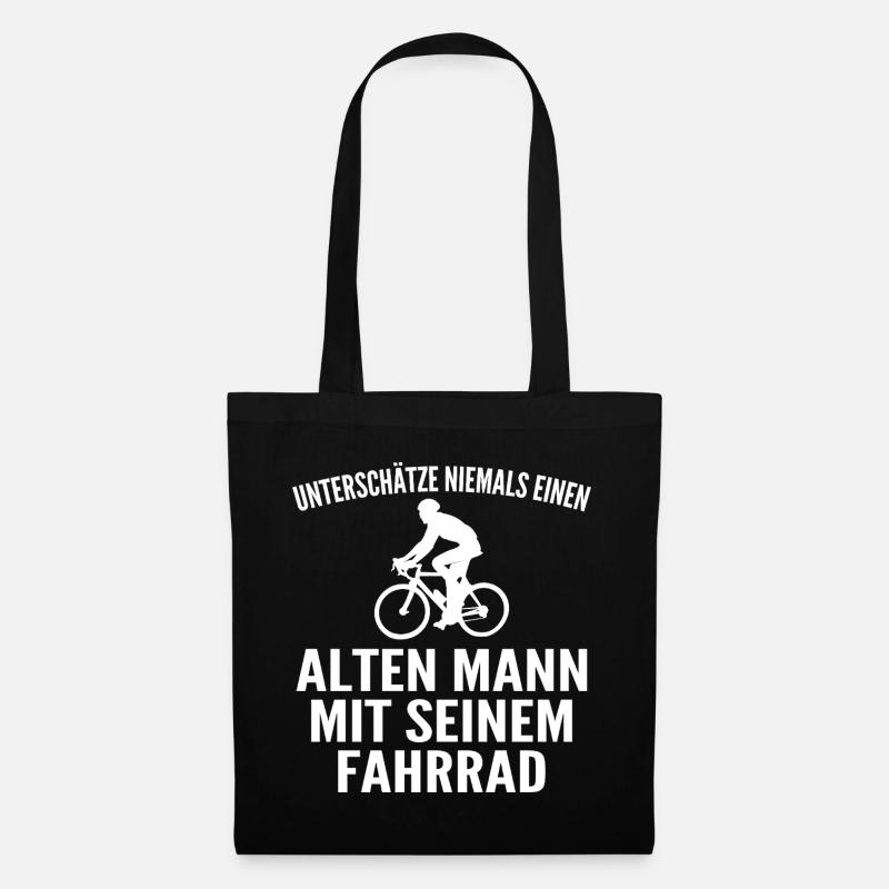 Fahrrad Radfahren Lustiges Radfahrer Geschenk - Stoffbeutel - Schwarz