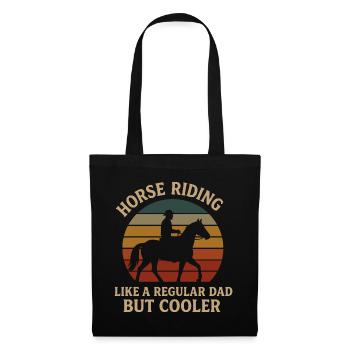 Équitation papa Vintage Design - Sac en tissu - noir - Devant