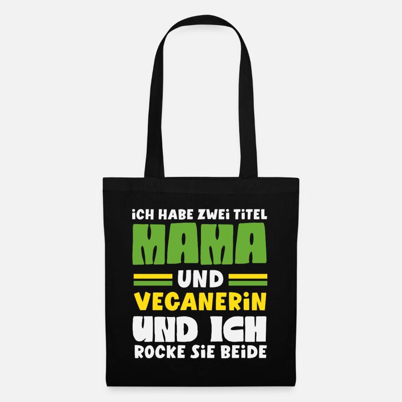 Achtung Ich Bin Veganer Lustiges Veganer Geschenk - Stoffbeutel - Schwarz