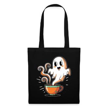Coffee spirit with a charming face - Tote Bag - black - Front