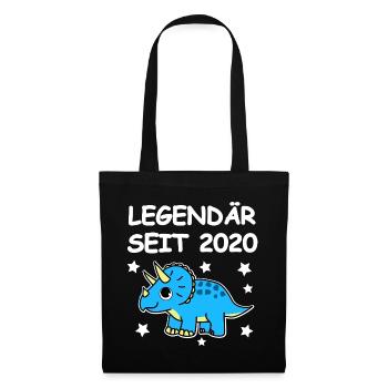 Legendär seit 2020 Triceratops - Stoffbeutel - Schwarz - Vorne