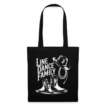 Line Dance Family Cowboy Boots - Stoffbeutel - Schwarz - Vorne
