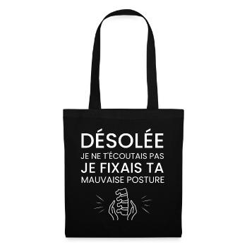 Physiotherapist Humor Funny Gift Physiotherapist - Tote Bag - black - Front