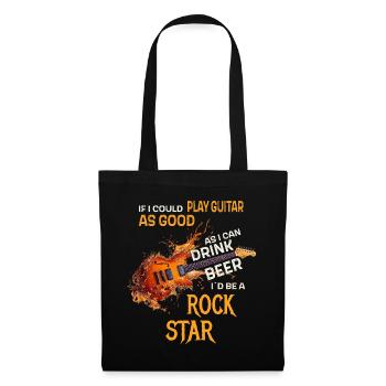 If i could play guitar as good as i can drink Beer - Tote Bag - black - Front