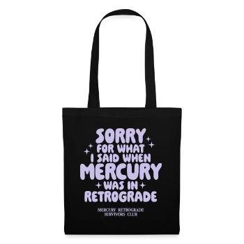 Mercury Retrograde Survivors Club - Stoffbeutel - Schwarz - Vorne