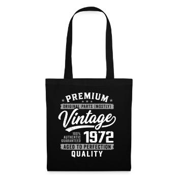 Vintage 1972 Retro 1972 Anniversary 1972 - Tote Bag - black - Front
