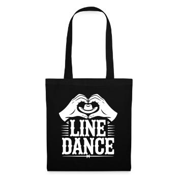 Line Dance Heart Hands Logo - Tote Bag - black - Front
