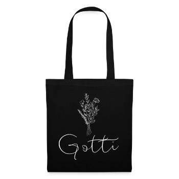 Gotti - Geschenk Patentante Gotte - Stoffbeutel - Schwarz - Vorne