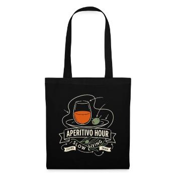 Heure de l’Aperitivo pour les Gouffrons - Sac en tissu - noir - Devant