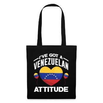 Venezuela Flagge Stolz & Heimat Venezuela - Stoffbeutel - Schwarz - Vorne