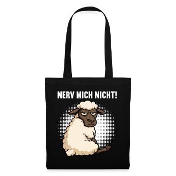 Nerv Mich Nicht Schaf Schafe Schäfer Schafhalter  - Stoffbeutel - Schwarz - Vorne