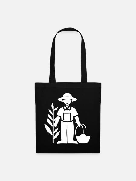 Farmer Bauer - Stoffbeutel - Schwarz