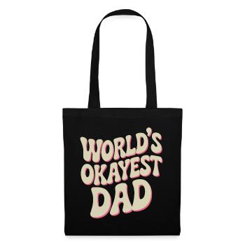 Typographie rétro du Papa le Plus Correct du Monde - Sac en tissu - noir - Devant