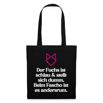 Zeichen setzen Gegen Rechts - Stoffbeutel - Schwarz - Vorne