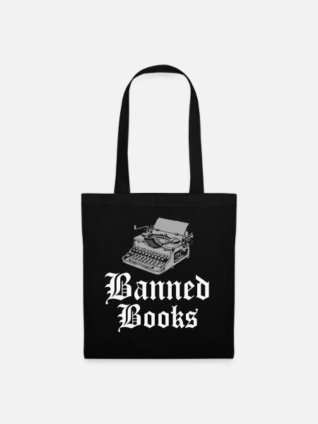 Verbotene Bücher Schreibmaschinen-Tee - Stoffbeutel - Schwarz