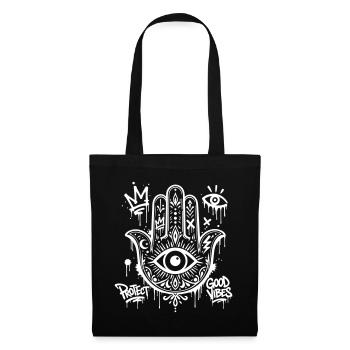 Hamsa - Stoffbeutel - Schwarz - Vorne