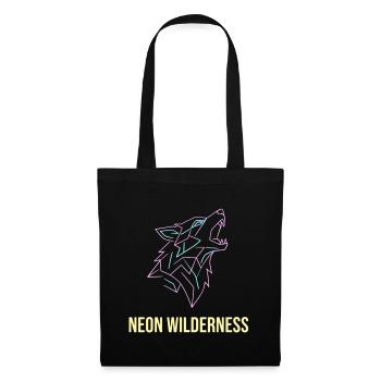 Wolf Neon Wilderness - Stoffbeutel - Schwarz - Vorne