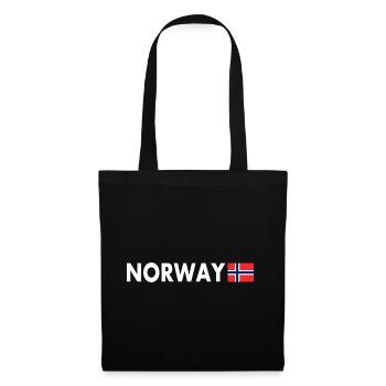 Drapeau de la Norvège - Sac en tissu - noir - Devant