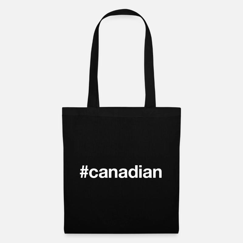 CANADIAN Kanada Hashtag - Stoffbeutel - Schwarz