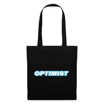 OPTIMISTE - Sac en tissu - noir - Devant