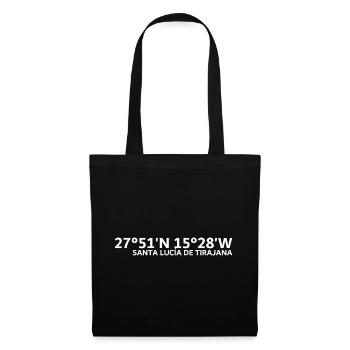 Coordonnées de Santa Lucía de Tirajana - Sac en tissu - noir - Devant