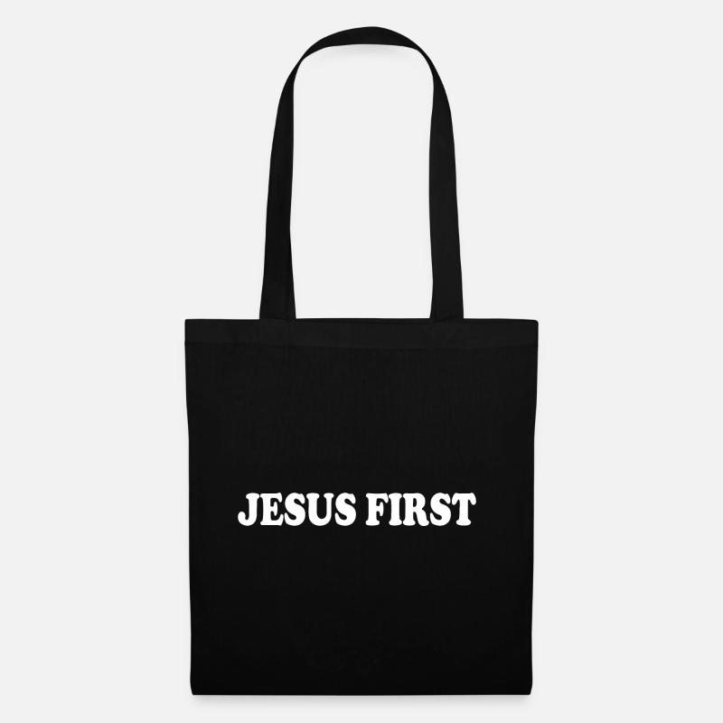 Jesus first - Stoffbeutel - Schwarz