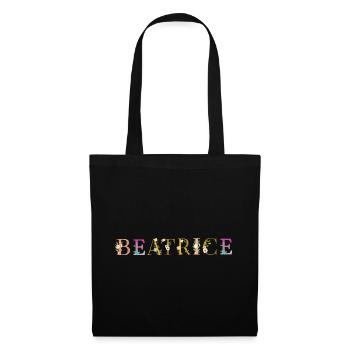 BÉATRICE name adorned with flowers - Tote Bag - black - Front