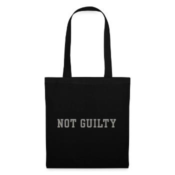 Non coupable Déclaration drôle minimaliste Humour juridique - Sac en tissu - noir - Devant