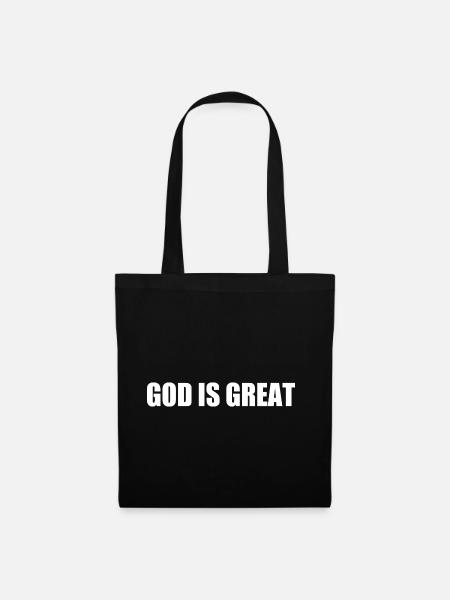 god is great - Stoffbeutel - Schwarz