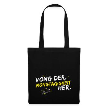 Montag - Stoffbeutel - Schwarz - Vorne