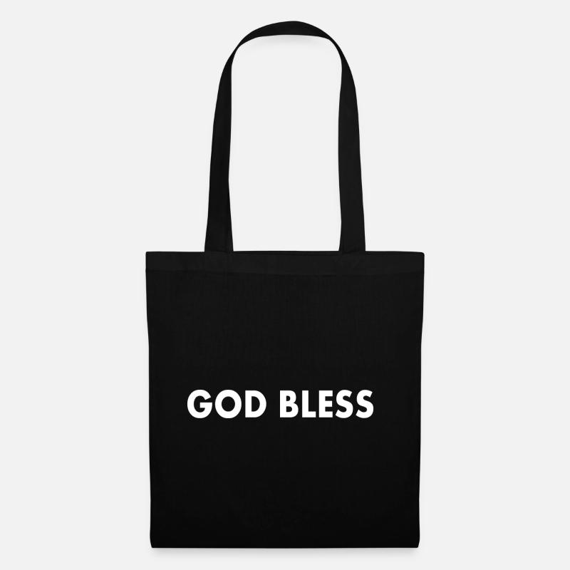 God bless - Stoffbeutel - Schwarz